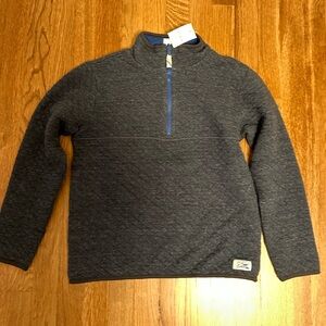 Crewcuts Boys Charcoal Quilted Reversible Zip-Up Sweater, Size L (10/11) NWT